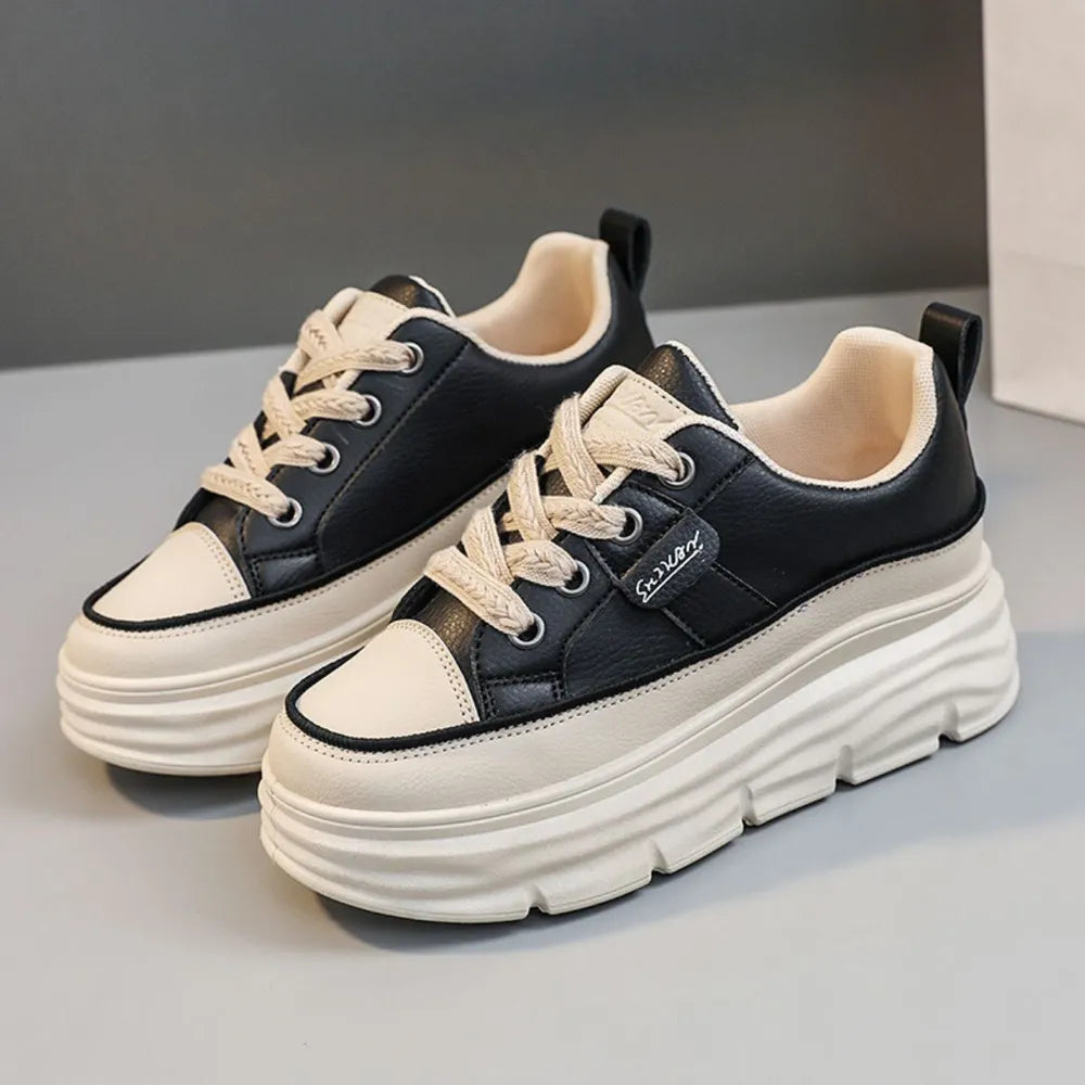 Summer Trendy White Thick-Soled Casual Student Shoes