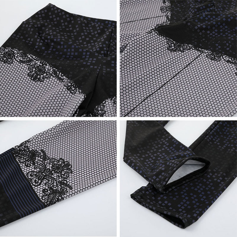3D Digital Printed High-Waist Push-Up Leggings