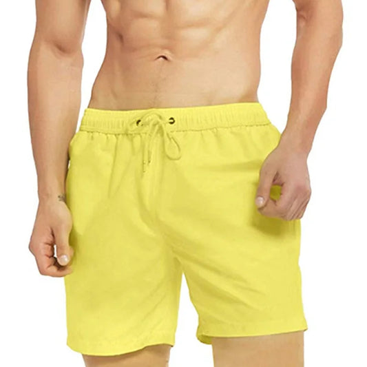 Men Quick-Dry Color-Changing Beach Shorts Summer Swimming