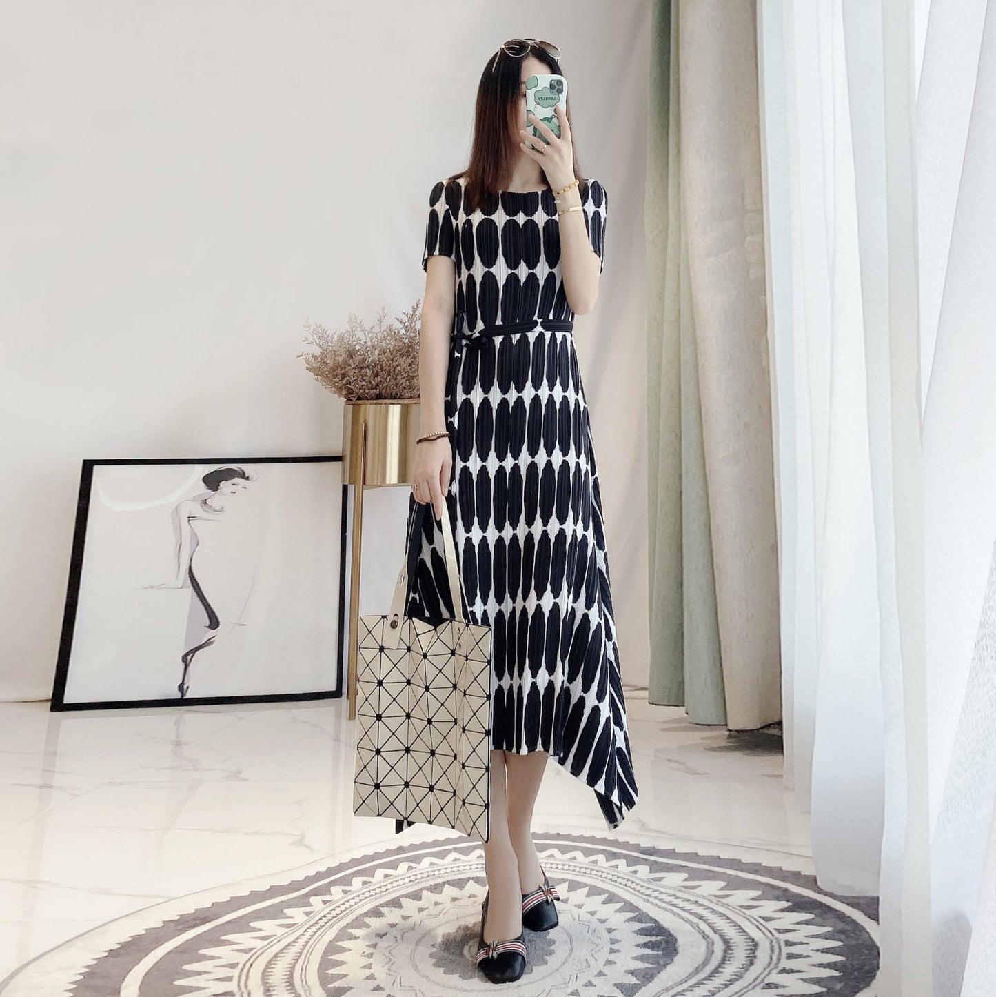 Summer Pleated Dress For Women