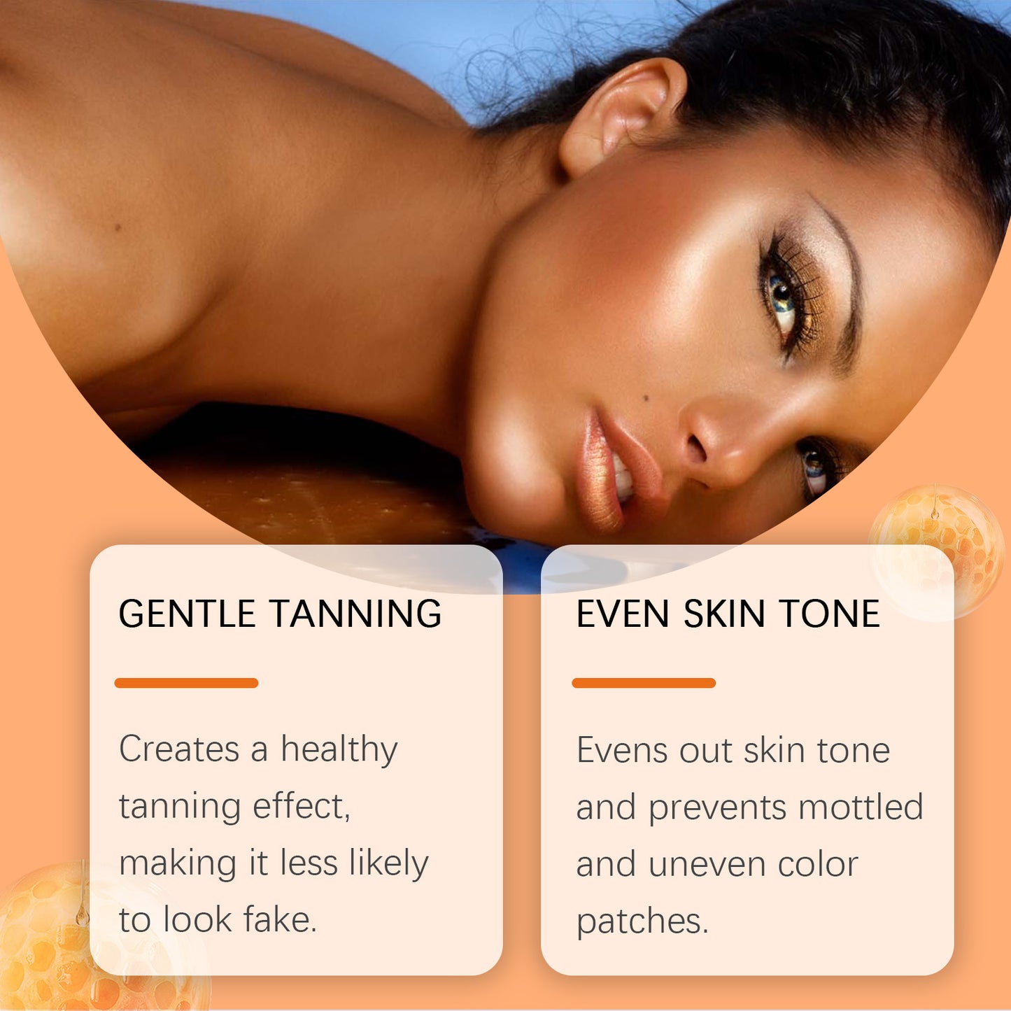 OUHOE  Black Essence, Summer Body Care Natural & Even Skin Tanning Moisturizing Essence