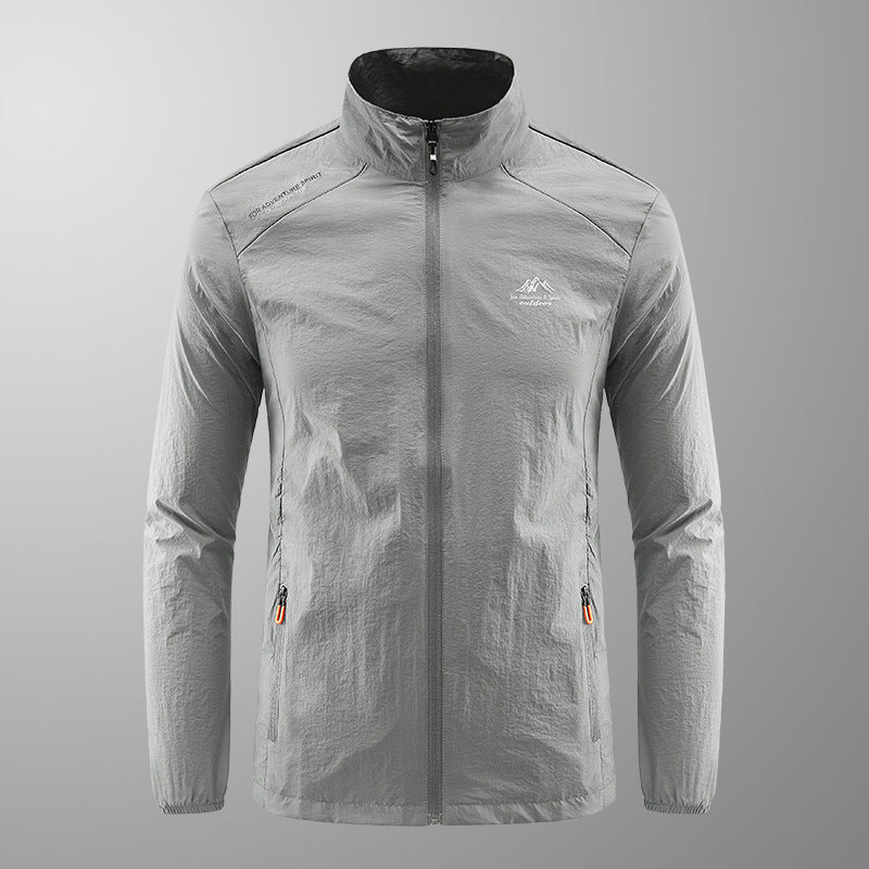 Summer ice silk quick-dry sun protection jacket - men's casual outdoor sportswear