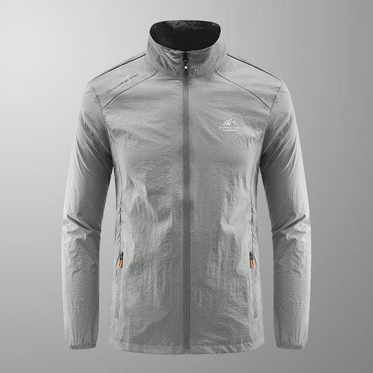 Summer ice silk quick-dry sun protection jacket - men's casual outdoor sportswear