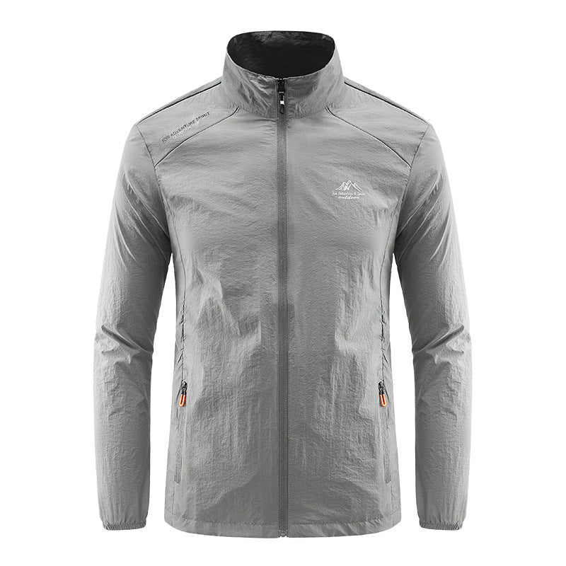 Summer ice silk quick-dry sun protection jacket - men's casual outdoor sportswear