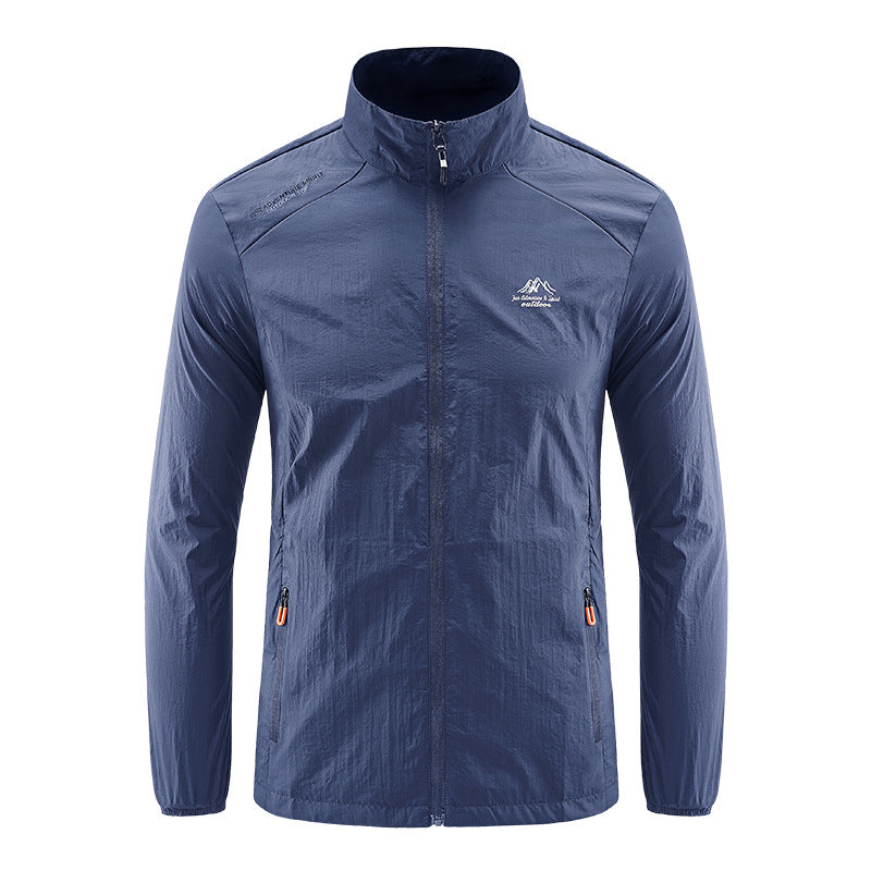 Summer ice silk quick-dry sun protection jacket - men's casual outdoor sportswear