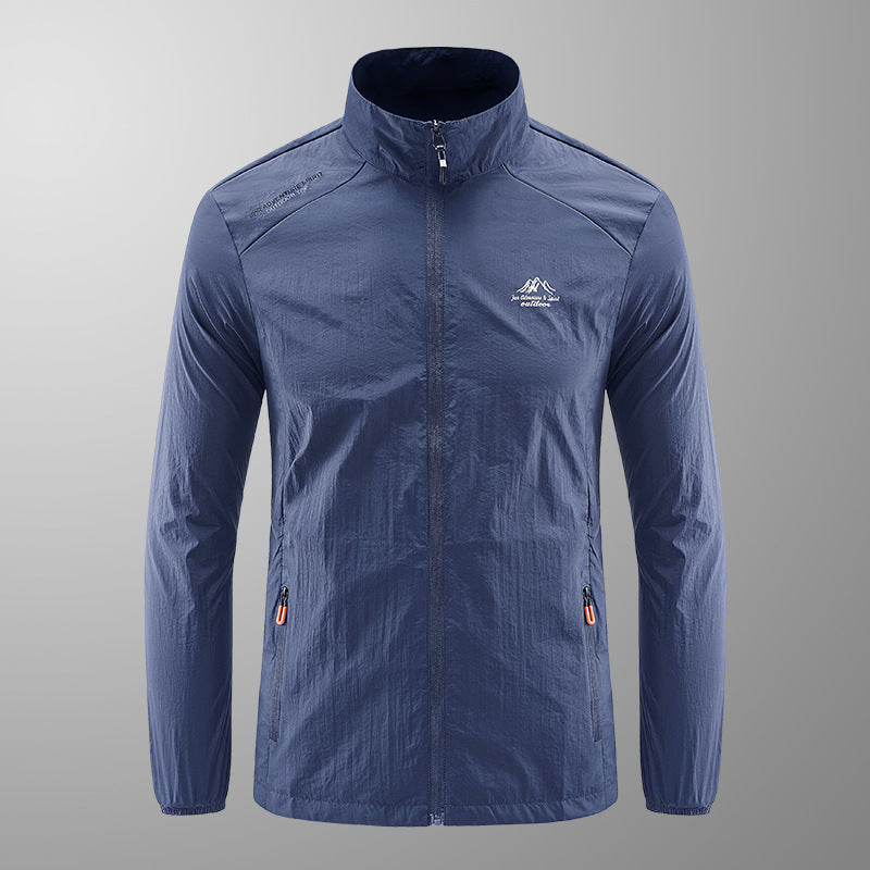 Summer ice silk quick-dry sun protection jacket - men's casual outdoor sportswear