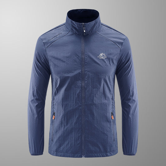 Summer ice silk quick-dry sun protection jacket - men's casual outdoor sportswear