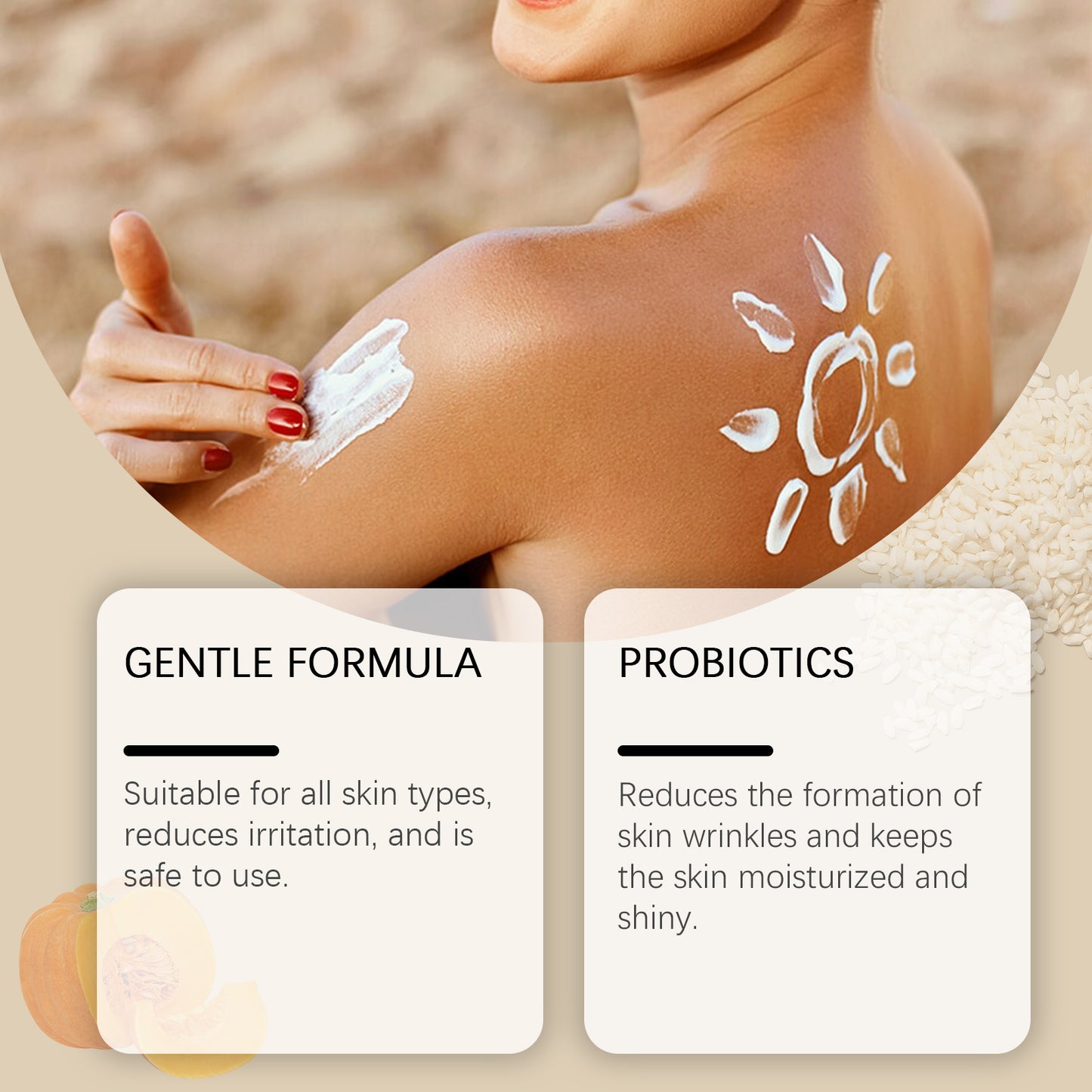 OUHOE Protective Summer Body Cream Light Moisturizing & Refreshing