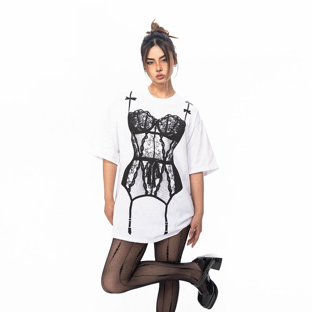 Design-Inspired Women's Summer T-Shirt with Prints