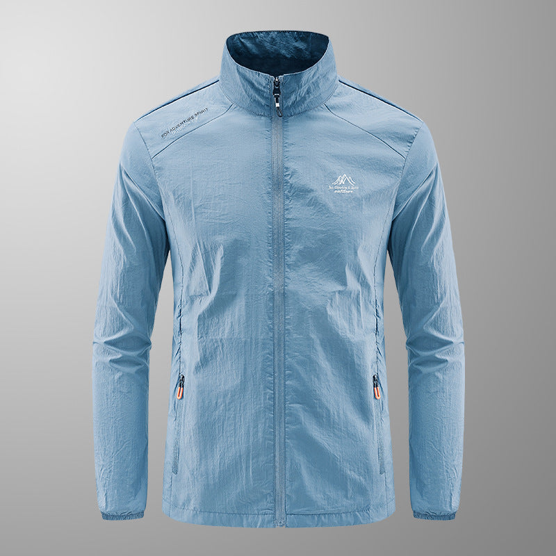 Summer ice silk quick-dry sun protection jacket - men's casual outdoor sportswear