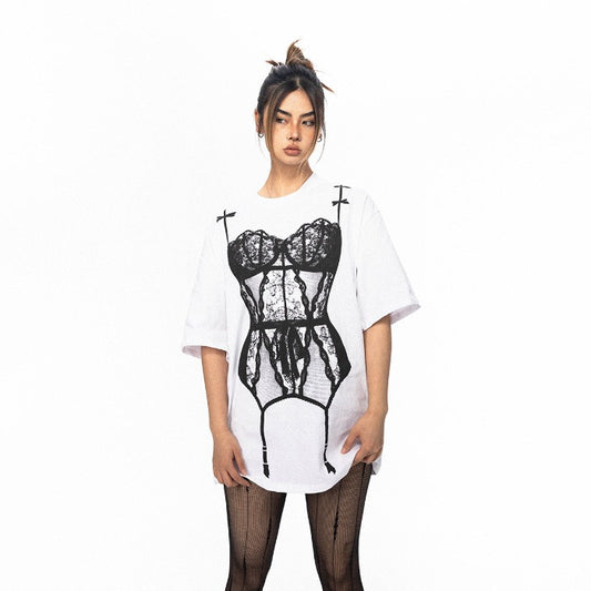 Design-Inspired Women's Summer T-Shirt with Prints