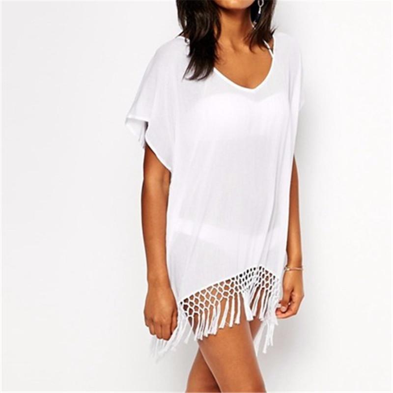 Chiffon Tassel Beach Cover-Up