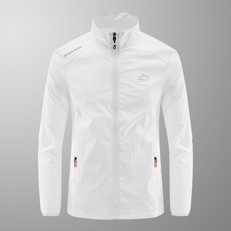 Summer ice silk quick-dry sun protection jacket - men's casual outdoor sportswear