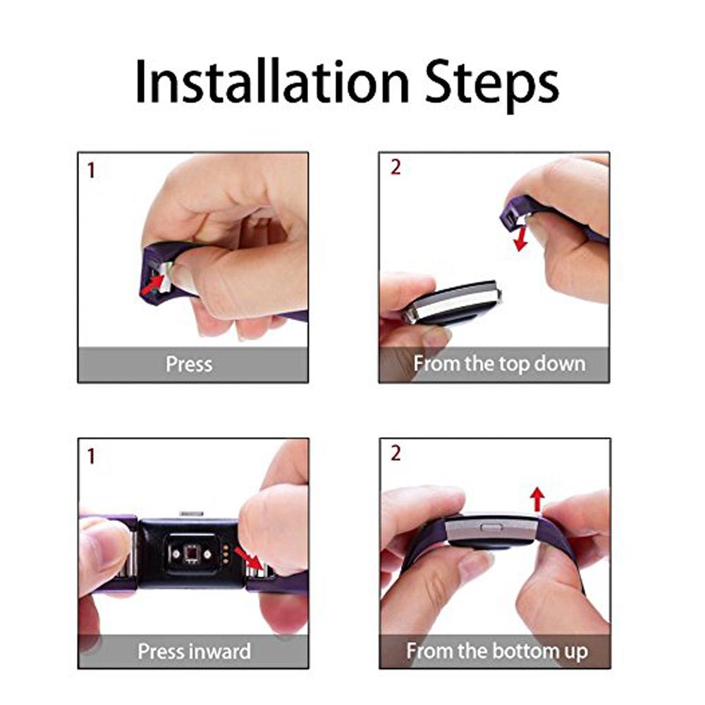 Silicone Watch Band For Fitbit Charge 2