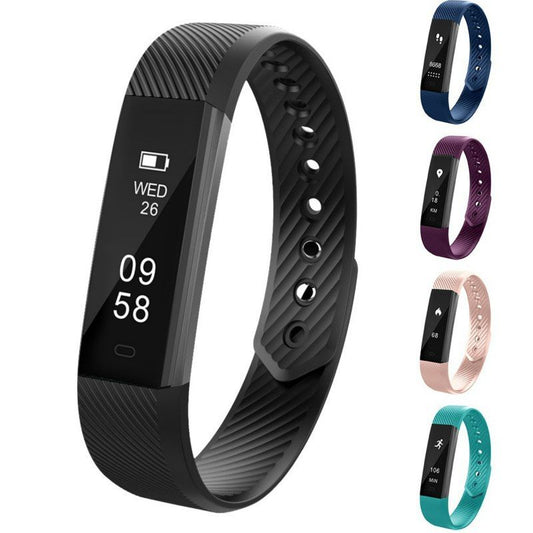 ID115 Fitness Tracker Smart Wristband With Pedometer, Sleep Monitor & Waterproof Design