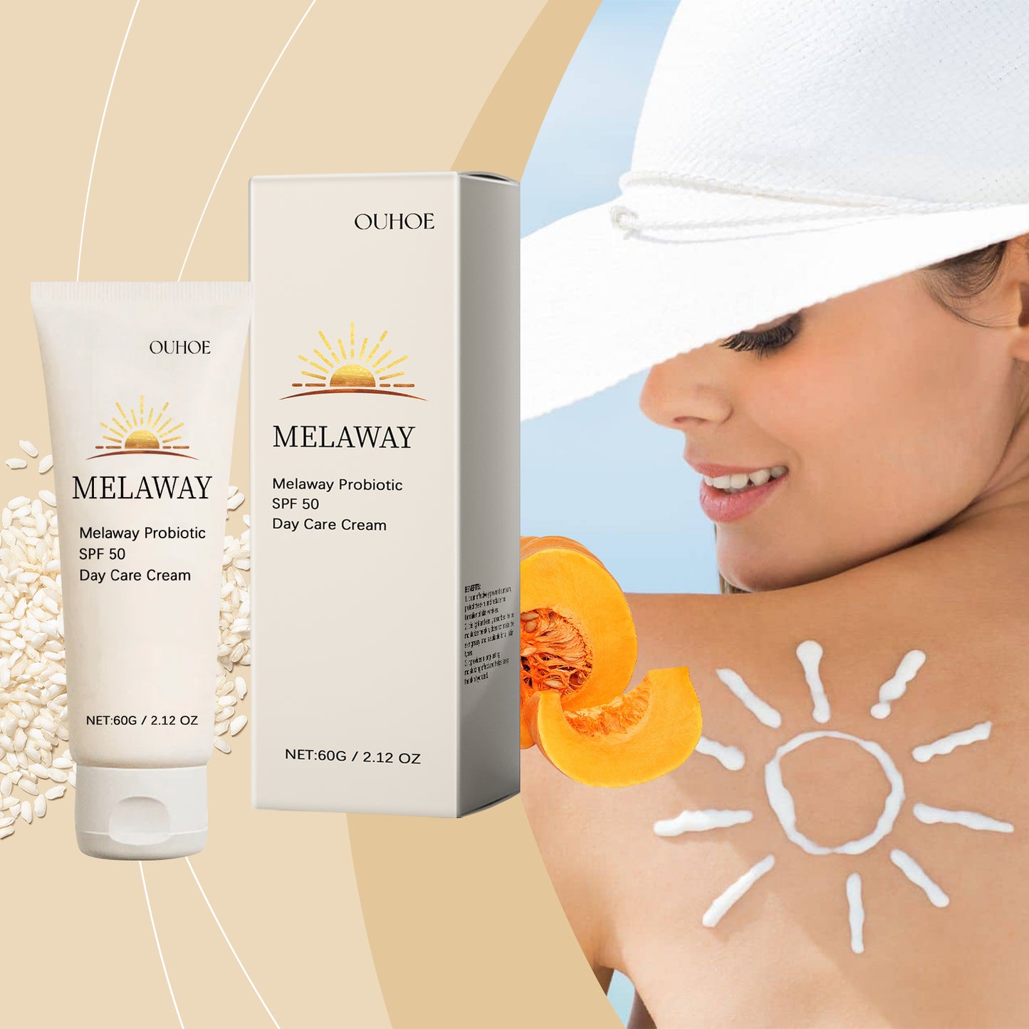 OUHOE Protective Summer Body Cream Light Moisturizing & Refreshing