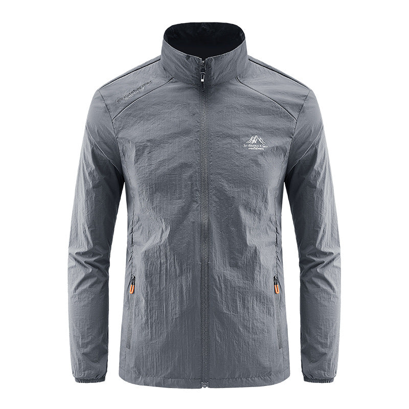 Summer ice silk quick-dry sun protection jacket - men's casual outdoor sportswear