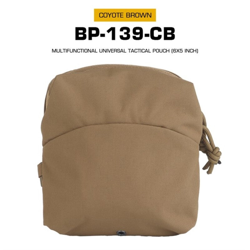 Tactical 6x5 inch MOLLE pouch for Mags, Fits FCPC or Utility Backpack