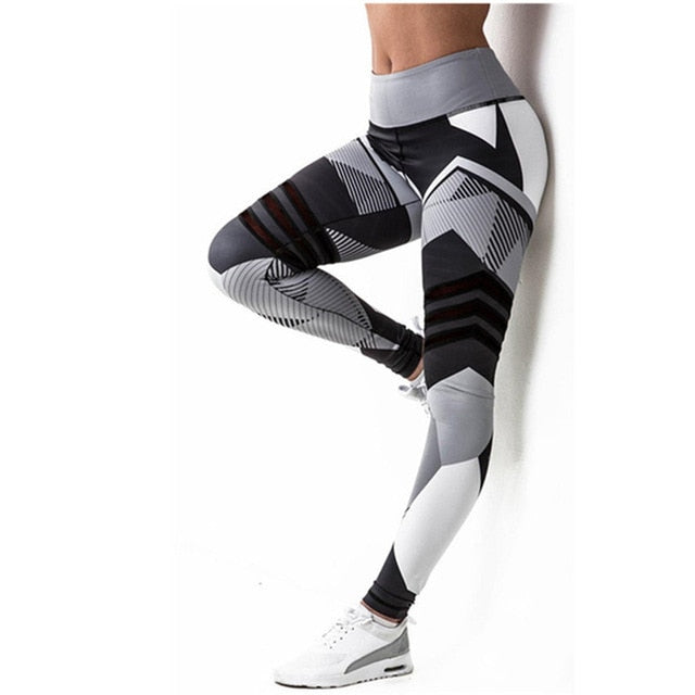 High-Waist Elastic Women's Mesh Leggings