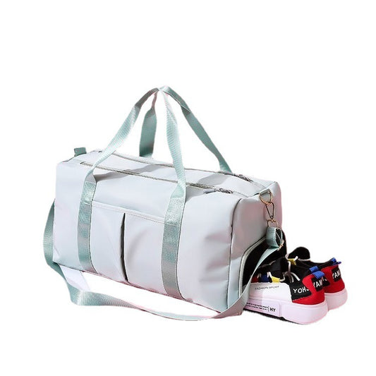 Sports Fitness Gym Bag with Shoe Compartment, Travel Weekender Duffel