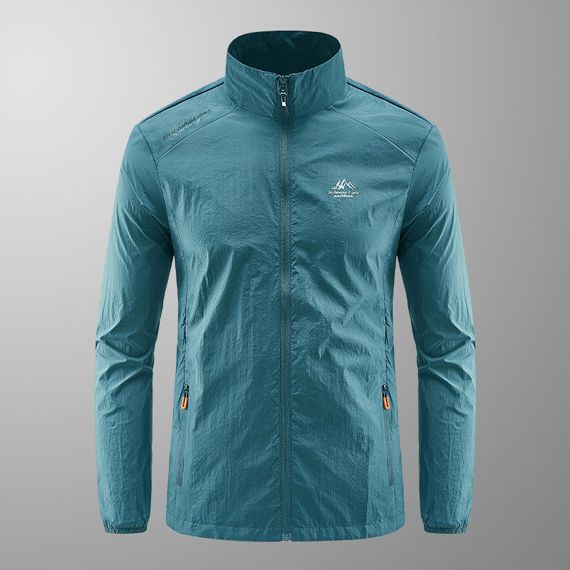 Summer ice silk quick-dry sun protection jacket - men's casual outdoor sportswear