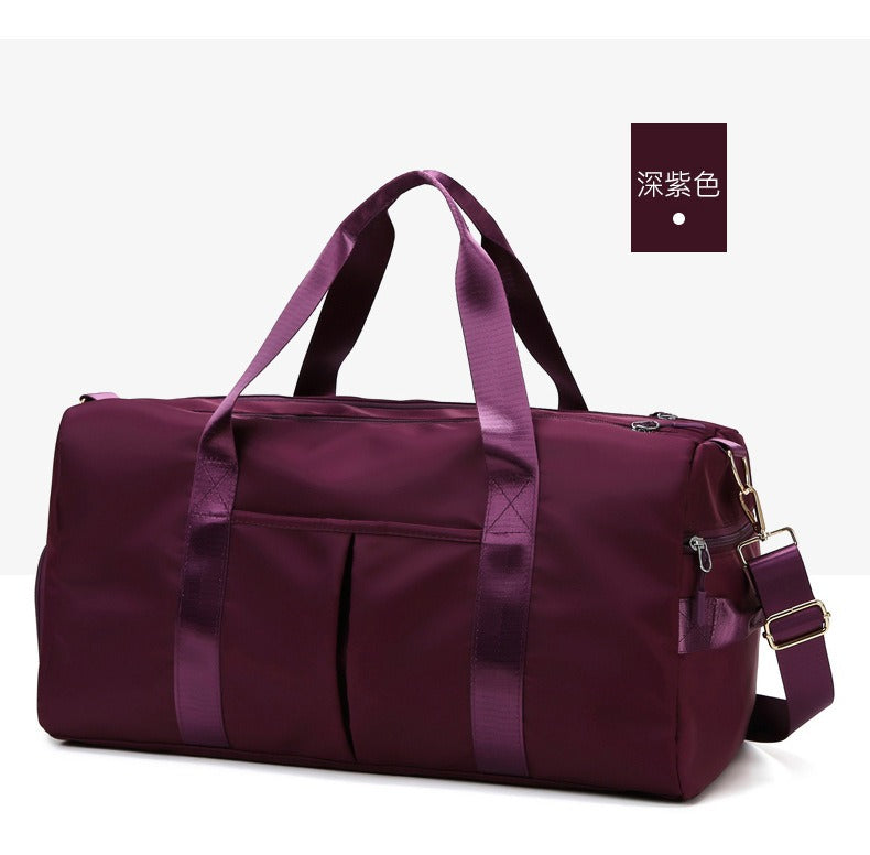 Sports Fitness Gym Bag with Shoe Compartment, Travel Weekender Duffel
