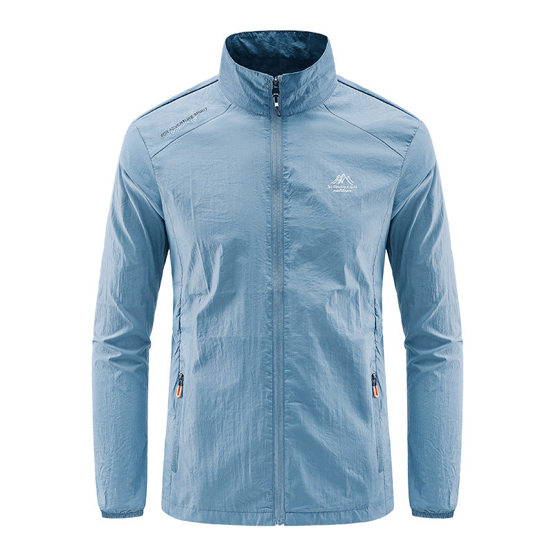 Summer ice silk quick-dry sun protection jacket - men's casual outdoor sportswear