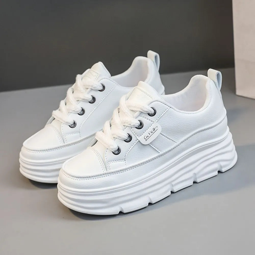 Summer Trendy White Thick-Soled Casual Student Shoes