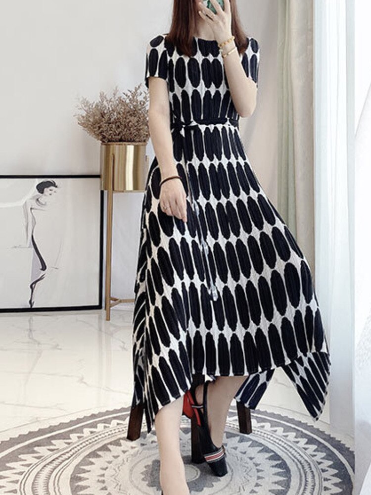 Summer Pleated Dress For Women