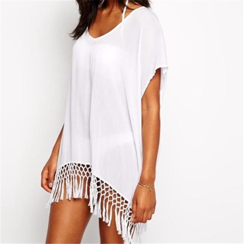 Chiffon Tassel Beach Cover-Up