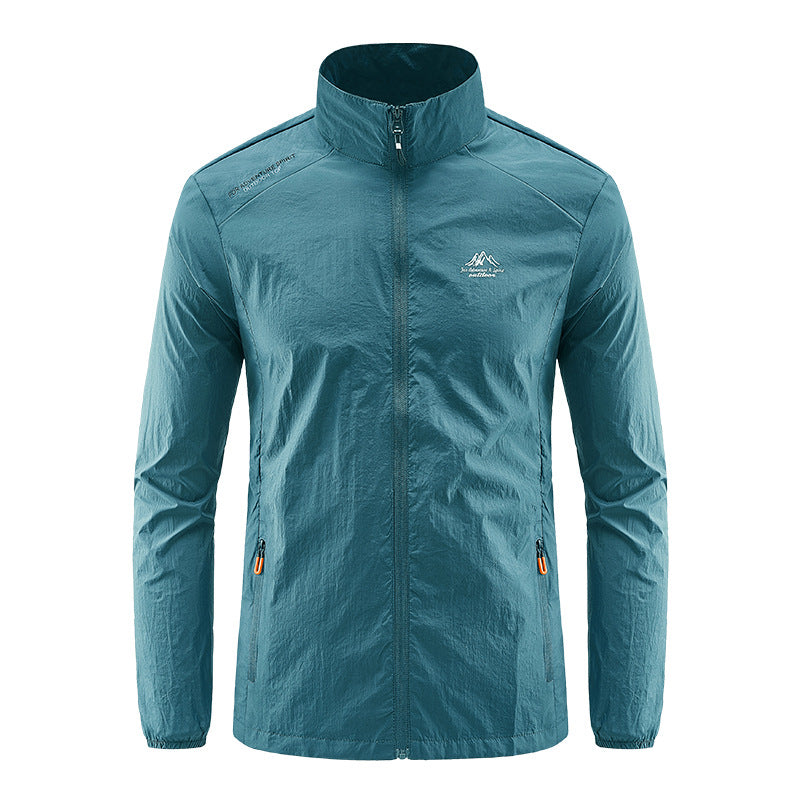 Summer ice silk quick-dry sun protection jacket - men's casual outdoor sportswear