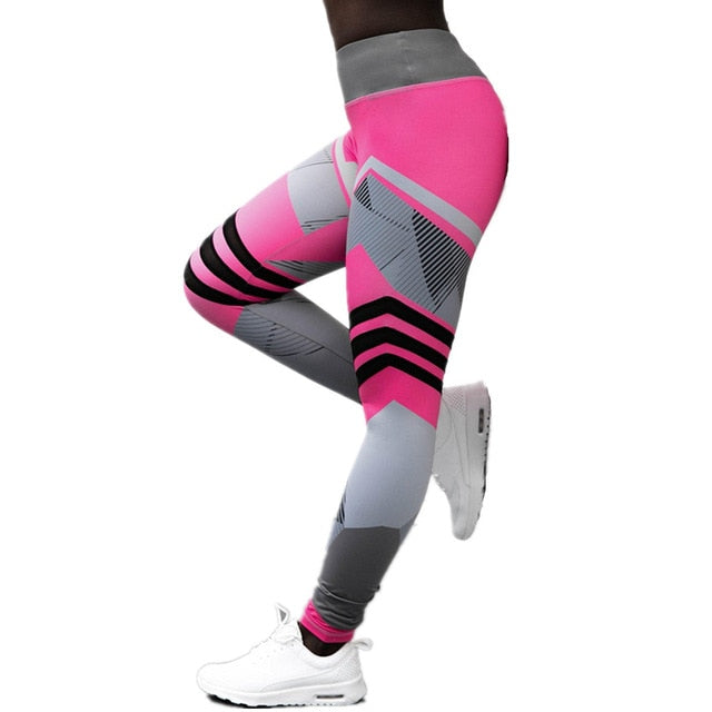 High-Waist Elastic Women's Mesh Leggings