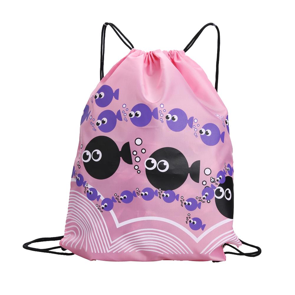 Waterproof Sports Bag with Double-Layered Drawstrings