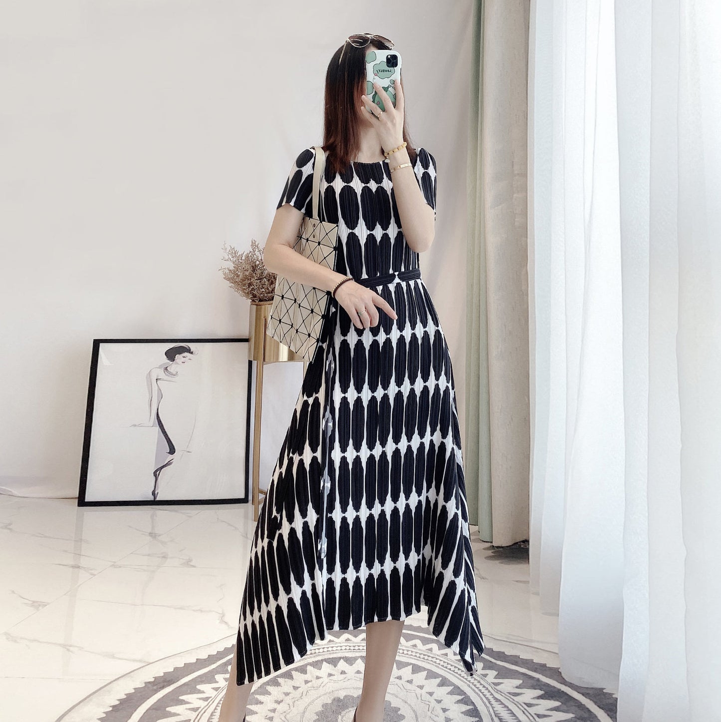 Summer Pleated Dress For Women