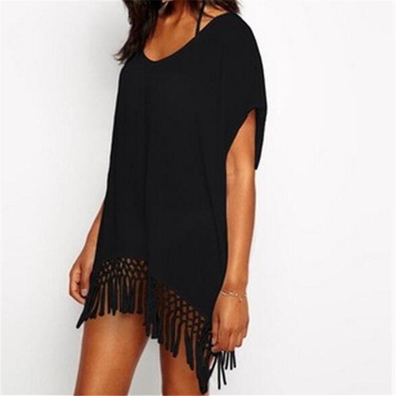 Chiffon Tassel Beach Cover-Up