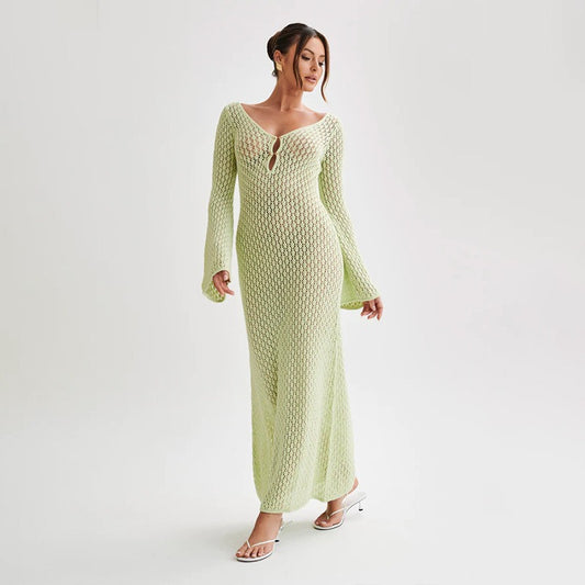 Elegant V-Neck Beach Cover Up - Sophisticated & Versatile Sun Protection