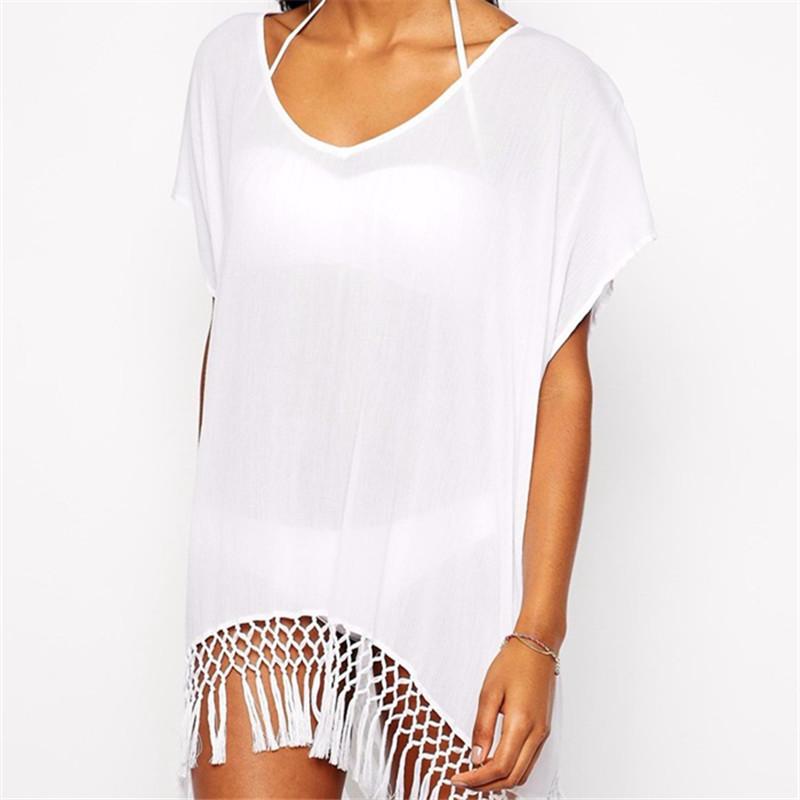 Chiffon Tassel Beach Cover-Up