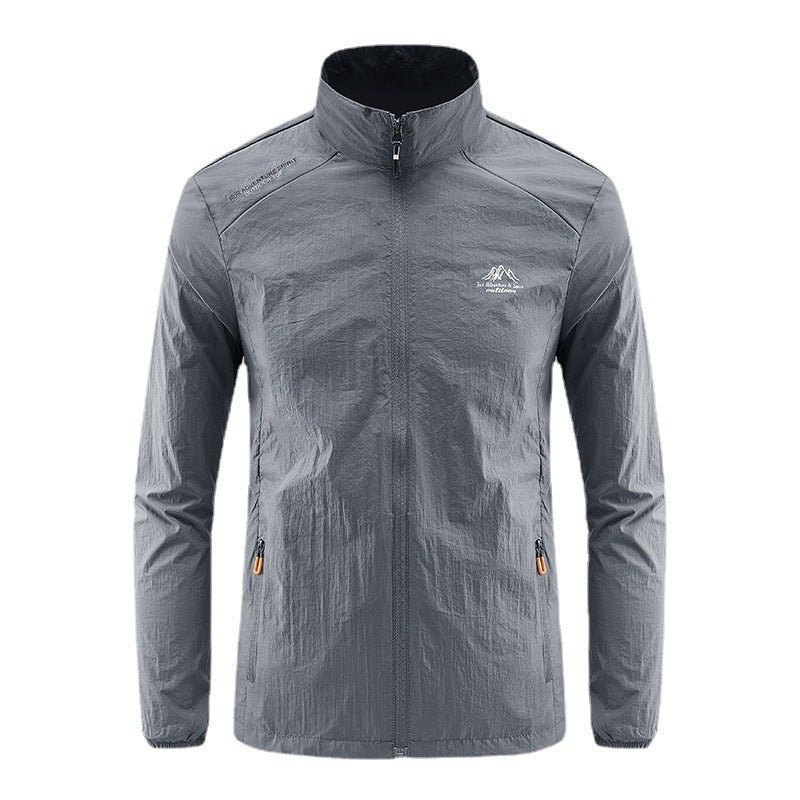 Summer ice silk quick-dry sun protection jacket - men's casual outdoor sportswear