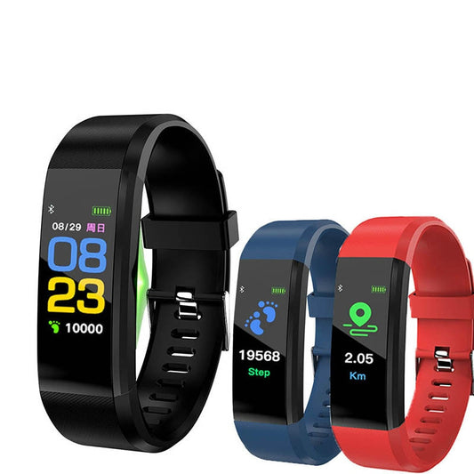 115 Plus Bluetooth Smart Watch With Heart Rate Monitor, Fitness Tracker & Waterproof Design