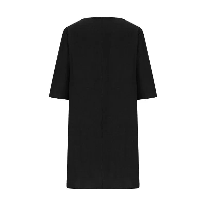 Cotton Linen Casual Summer Dress for Women
