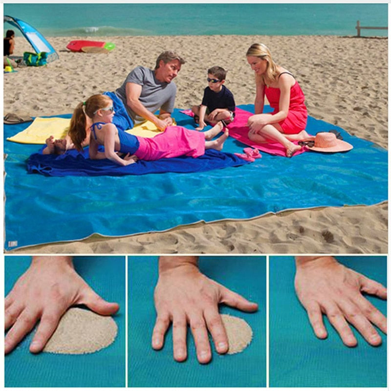 Sand-Free Portable Beach Mat - Anti-Slip Outdoor Rug