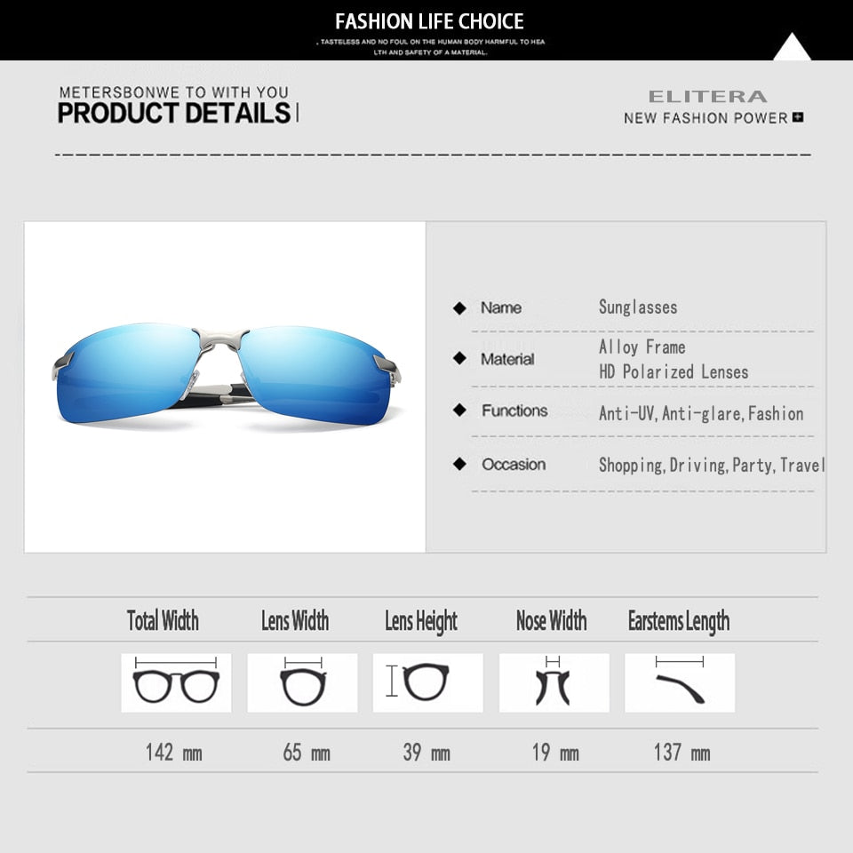 Men's Polarized Sports Sunglasses  Color film Driving Eyewear Accessories