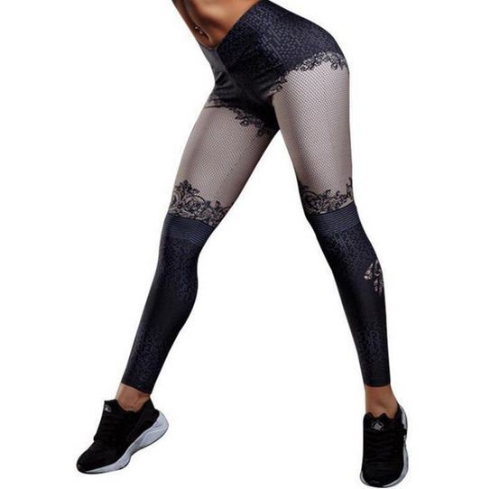 3D Digital Printed High-Waist Push-Up Leggings